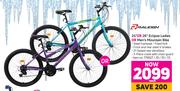 Raleigh 24" Or 26" Eclipse Ladies Or Men's Mountain Bike-Each