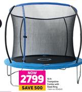10ft Trampoline Combo With Steel Ring