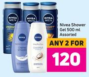 Nivea Shower Gel Assorted-For 2 x 500ml