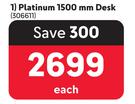Platinum 1500mm Desk 306611