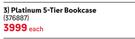 Platinum 5-Tier Bookcase 376887