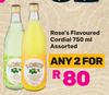 Rose's Flavoured Cordial Assorted-For 2 x 750ml