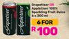 Grapetiser Or Appletiser 100% Sparkling Fruit Juice-For 6 x 300ml