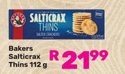 Bakers Salticrax Thins-112g