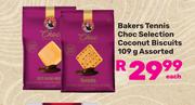 Bakers Tennis Choc Selection Coconut Biscuits Assorted-109g