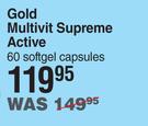 Dis-Chem Gold Multivit Supreme Active 60 Softgel Capsules