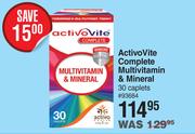 Activo Vite Complete Multivitamin & Mineral 30 Caplets