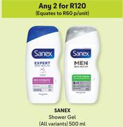 Sanex Shower Gel (All Variants)-For Any 2 x 500ml