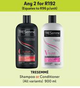Tresemme Shampoo Or Conditioner (All Variants)-For Any 2 x 900ml