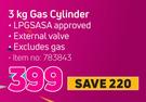 Megamaster 3kg Gas Cylinder