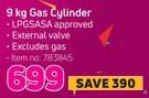Megamaster 9Kg Gas Cylinder