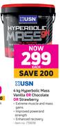 USN Hyperbolic Mass (Vanilla Or Chocolate Or Strawberry)-4Kg Each
