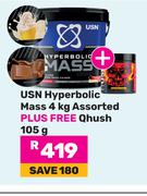 USN Hyperbolic Mass 4Kg Plus Free Qhush 105g