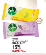 Dettol Wipes 10 Wipes Assorted-Each
