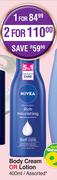 Nivea Body Cream Or Lotion Assorted-400ml