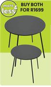 Terrace Leisure Large Round Side Table + Terrace Leisure Round Small Side Table-Both For