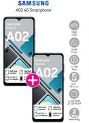 2 x Samsung A02 4G Smartphone-On Smart Top Up XS+ Plus Free On Promo 65