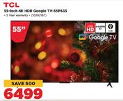 TCL 55 Inch 4K HDR Google TV 55P635