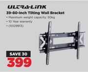 Ultra Link 39-80" Tilting Wall Bracket