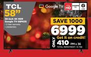 TCL 58" 4K HDR Google TV 58P635