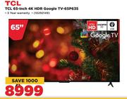 TCL 65 Inch 4K HDR Google TV 65P635