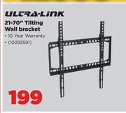 Ultra Link 21-70" Tilting Wall Bracket