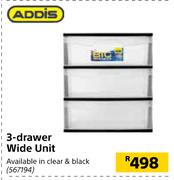 Addis 3 Drawer Wide Unit
