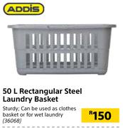 Addis 50L Rectangular Steel Laundry Basket