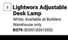 Lightworx Adjustable Desk Lamp White