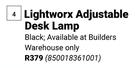 Lightworx Adjustable Desk Lamp Black