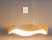 Eurolux LED Ellipse Pendant Light Wood Print