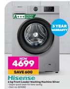 Hisense Front Loader Washing Machine Silver-6kg