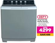 Defy Twin Tub Washer Metallic-15kg