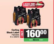 Carling Black Label Handies-For 2 x 6 x 330ml