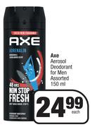 Axe Aerosol Deodorant For Men Assorted-150ml Each