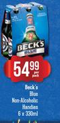 Beck's Blue Non Alcoholic Handies-6 x 330ml Per Pack