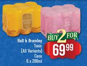 Hall & Bramley Tonic Cans-2 x 6 x 200ml