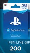 PSN Live Gift Cards 200 Wallet Top Up
