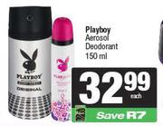 Playboy Aerosol Deodorant-150ml Each