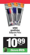 Spar Good Living Ballpoint Pens-3s