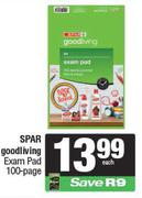 Spar Good Living Exam Pad 100 Page