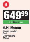 G.H Mumm Grand Cordon Brut Champagne-750ml