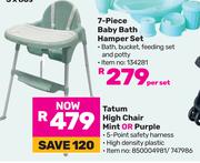 Little One Tatum High Chair Mint Or Purple