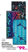 Always Home Microfibre Beach Towels Assorted Prints-Each