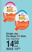 Kinder Joy For Boys Or Girls Assorted-20g Each