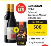 Guardian Peak Cabernet Sauvignon, Merlot Or Shiraz Rose-6 x 750ml