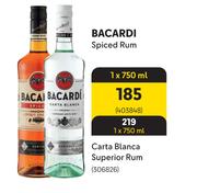 Bacardi Carta Blanca Spiced Superior Rum-750ml