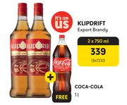 Klipdrift Export Brandy-For 2 x 750ml