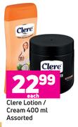 Clere Lotion/ Cream Assorted-400ml Each