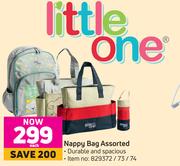 Little One Nappy Bag Assorted-Each